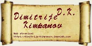 Dimitrije Kimpanov vizit kartica